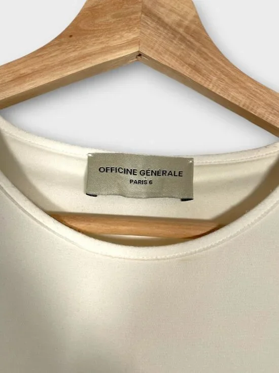 Officine Générale Midi Dress S Cream Sleeveless Lined Spring Summer - Picture 2 of 7